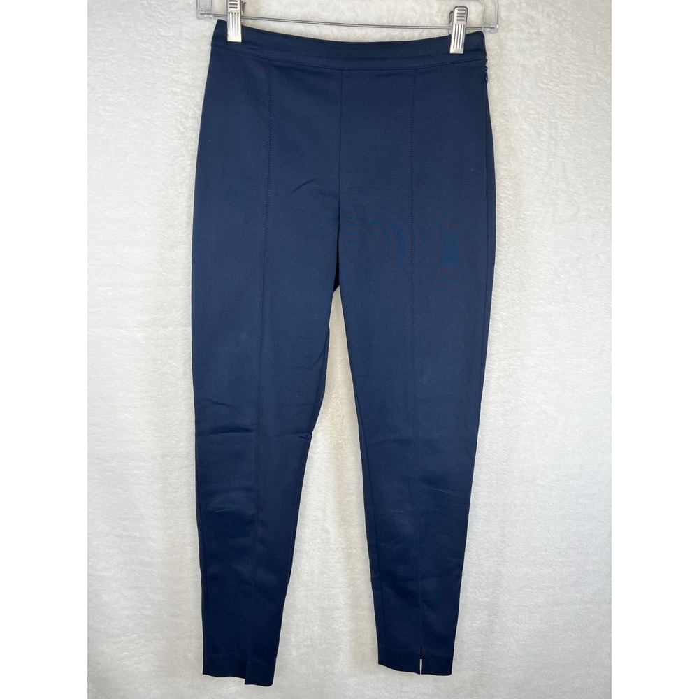St. John Collection Womens Size 2 Navy Blue Slim‎ Leggings Career Pants
